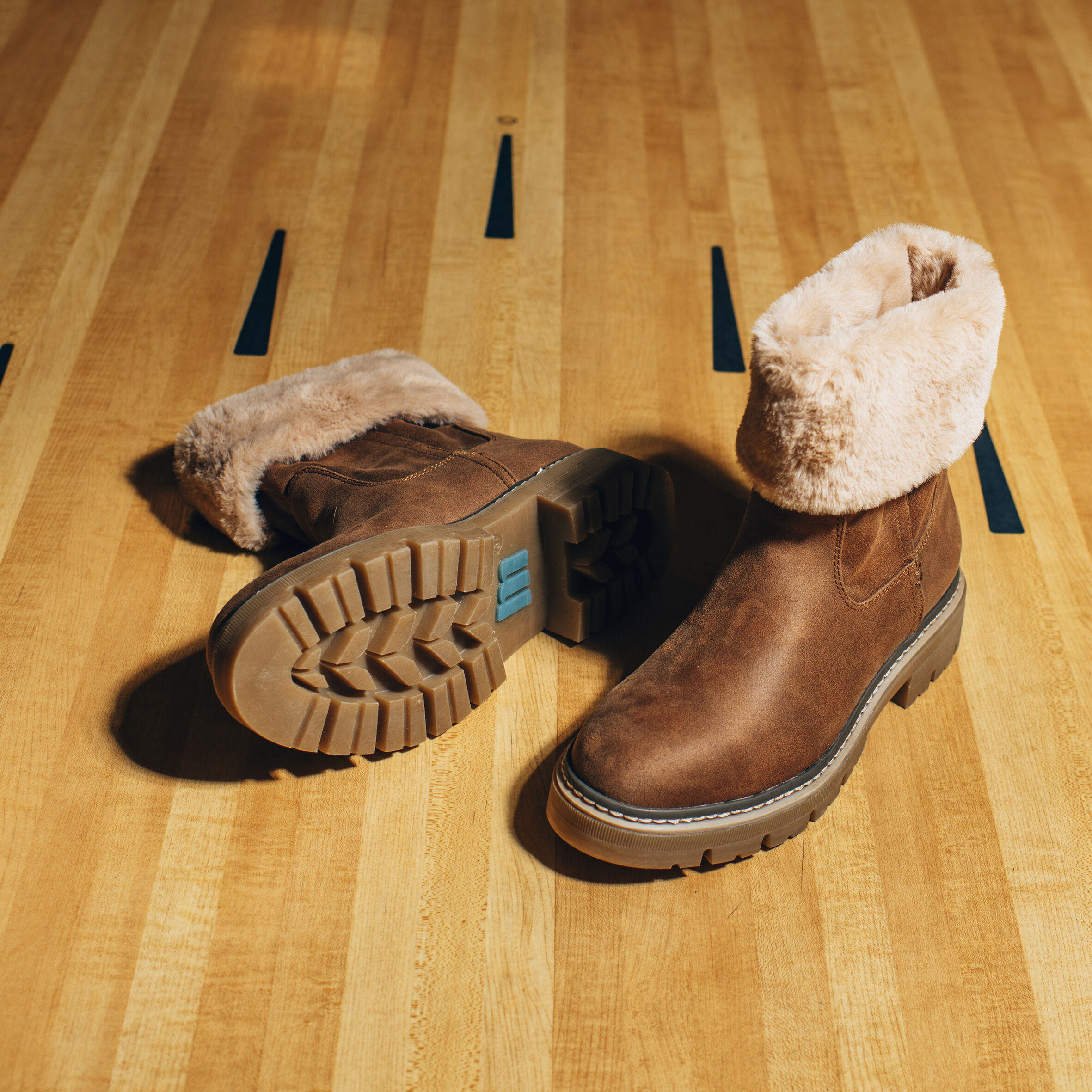Botines mujer top planos marrones